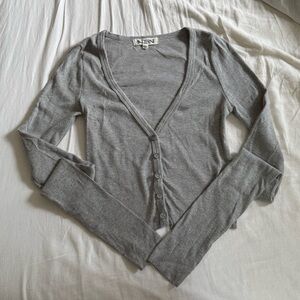 Eterne Grey Button-Up Cardigan